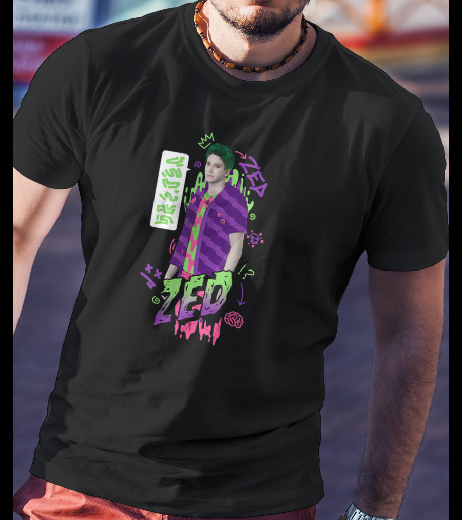 Zed Disney Zombies 2 Green Purple Zombie Style Icons T-Shirt