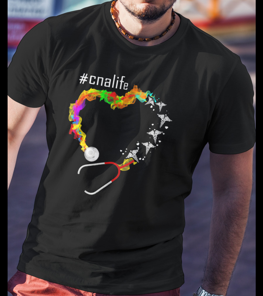 CNALife Heart Rainbow Stethoscope T-Shirt