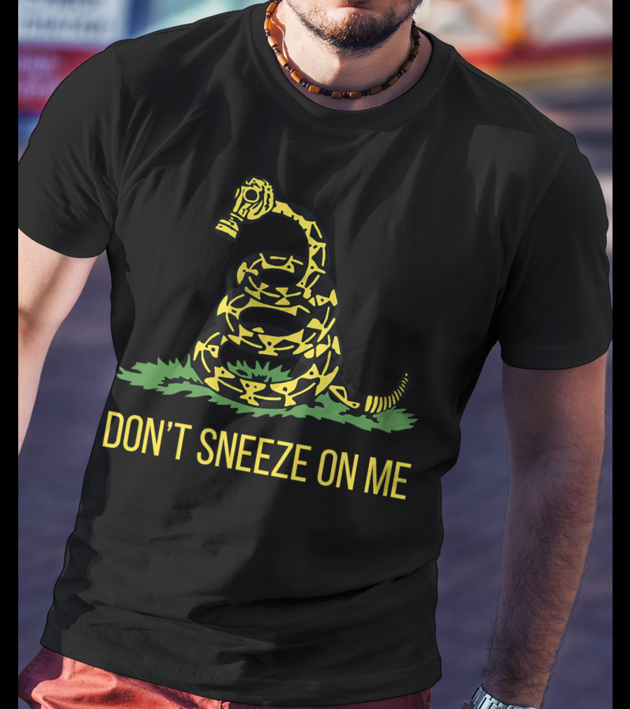 Don't Sneeze On Me Snake Gas Mask T-Shirt