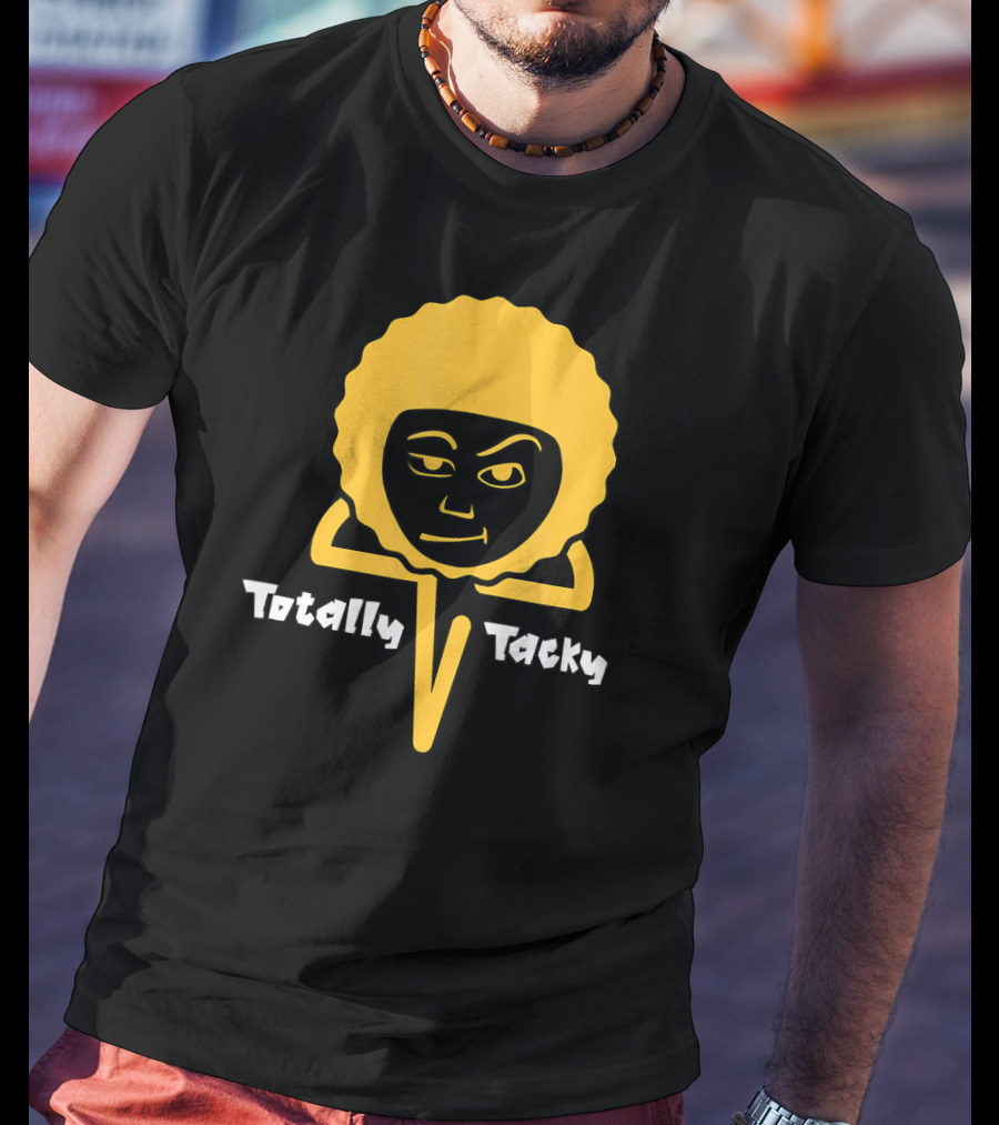 Totally Tacky Retro Smirking Yellow Afro Face T-Shirt