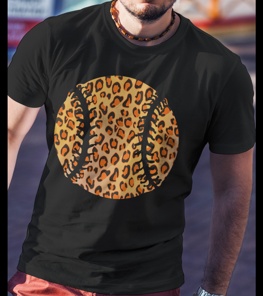 Leopard Print Softball T-Shirt