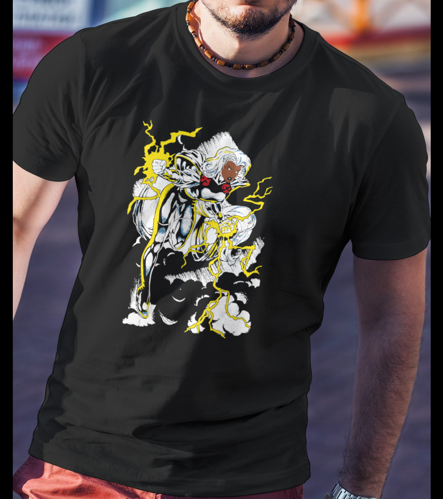 Marvel X Men Storm Lightning Action Pose T-Shirt
