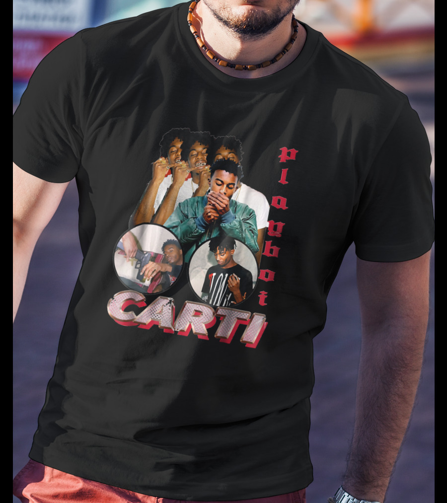 Vintage Playboi Carti Artistic Collage By Cinco Flare T-Shirt