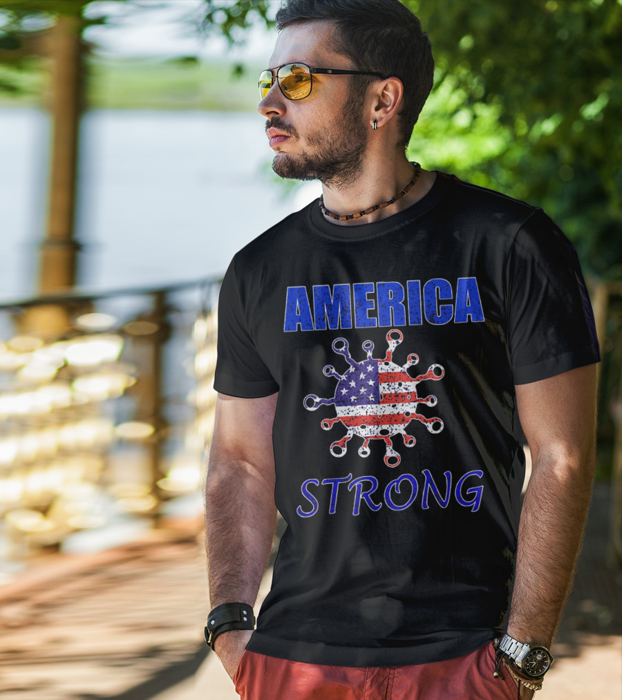 AMERICA STRONG Virus Flag Resilience T-Shirt