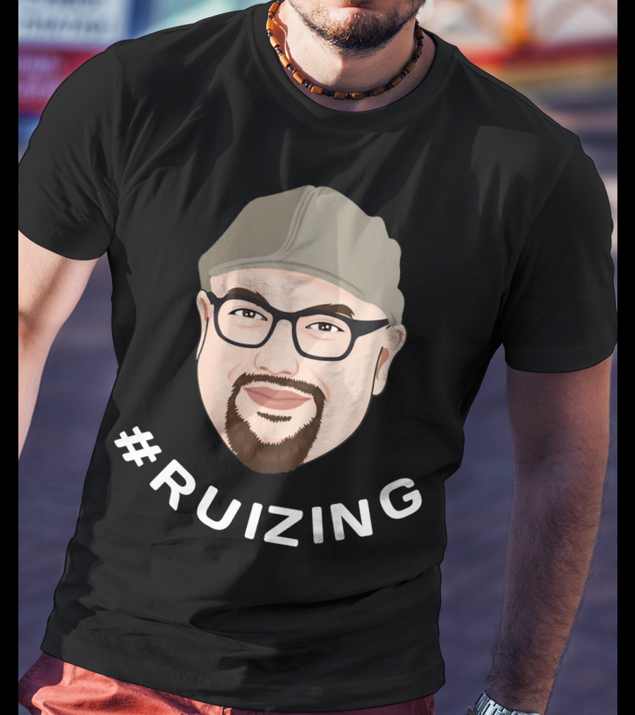 Ruizing Portrait Glasses Hat T-Shirt