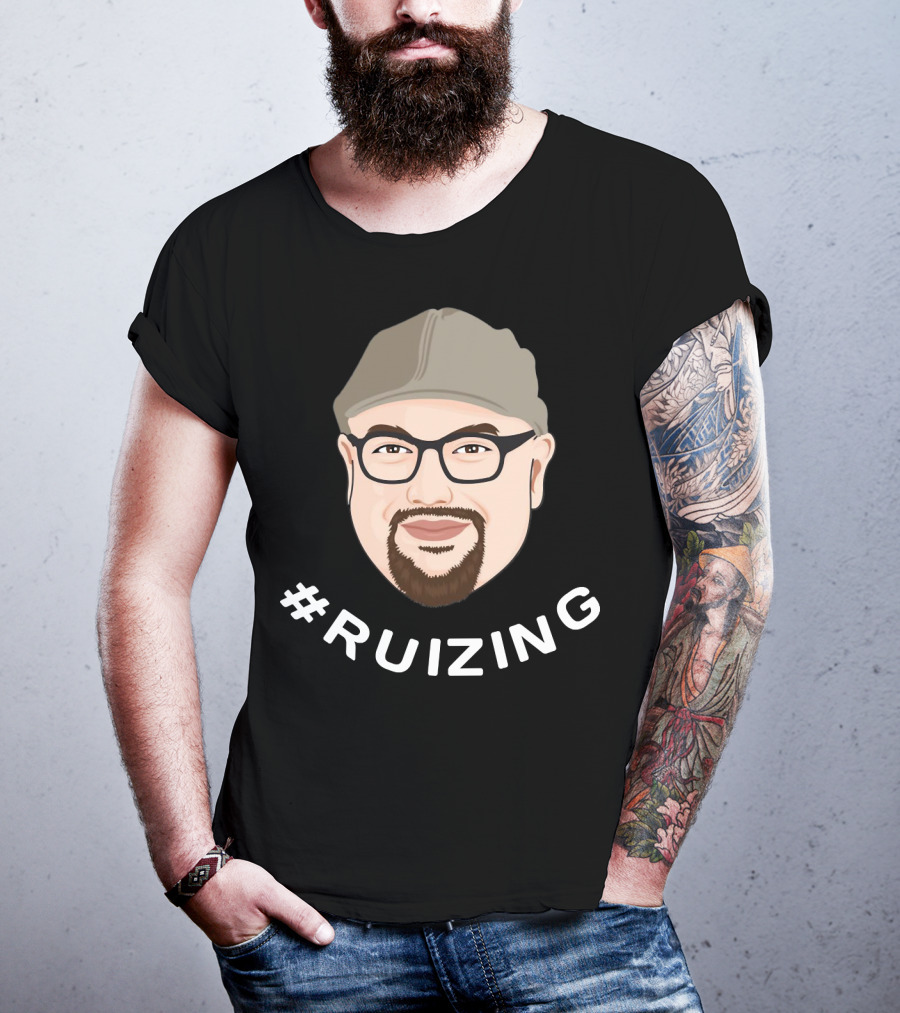 Ruizing Portrait Glasses Hat T-Shirt