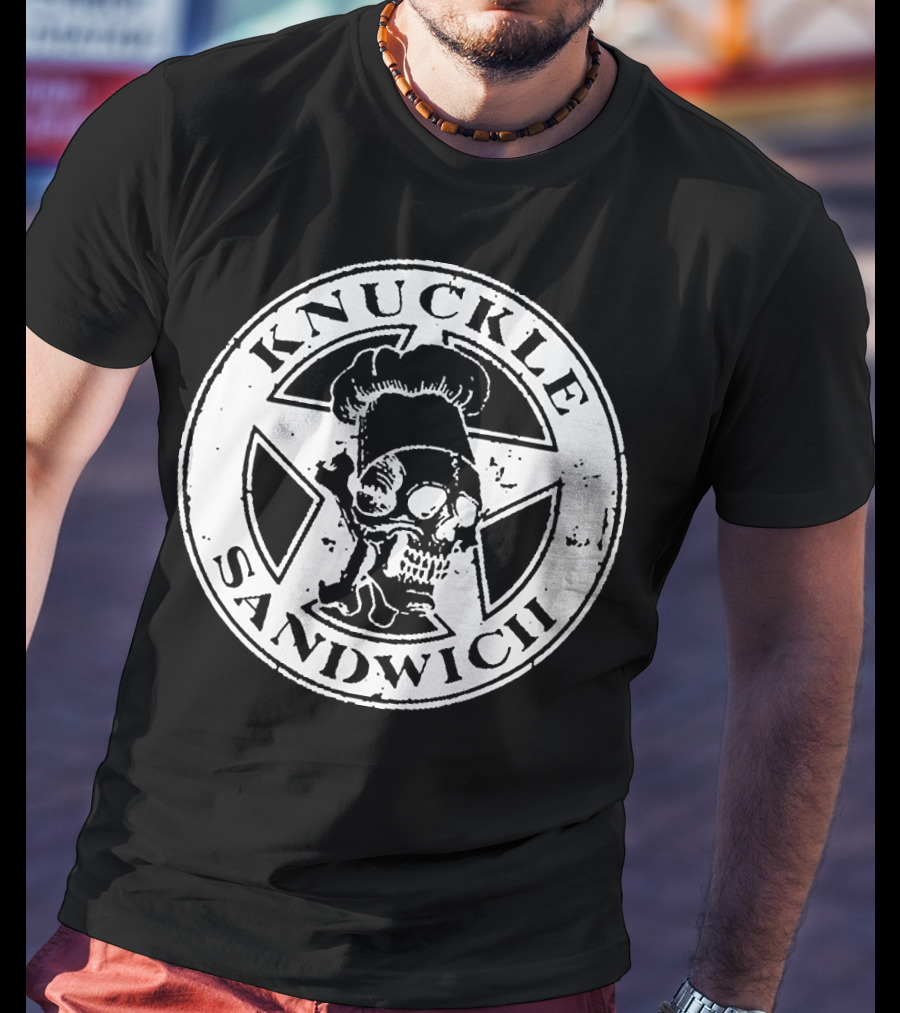 Knuckle Sandwich Skull Chef Emblem T-Shirt
