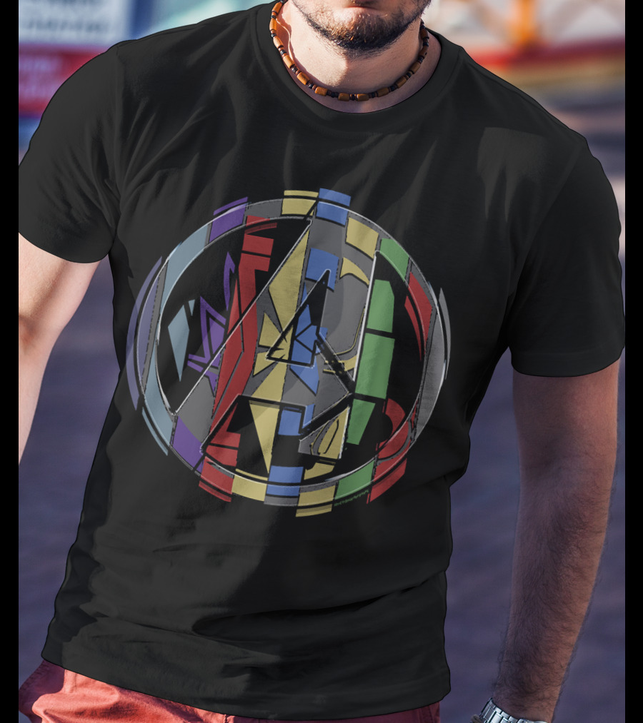 Marvel Avengers Iconic Symbol Badge T-Shirt