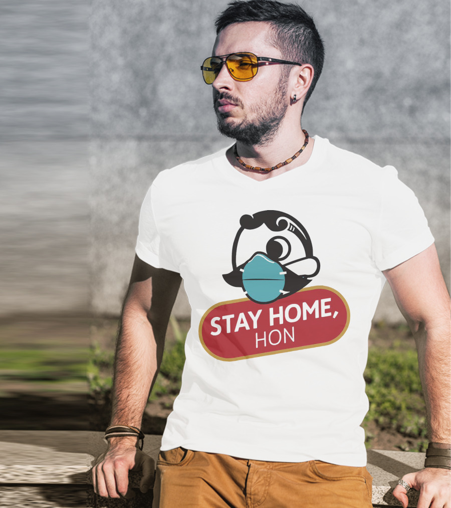 Stay Home Hon Rosie The Riveter Mask T-Shirt