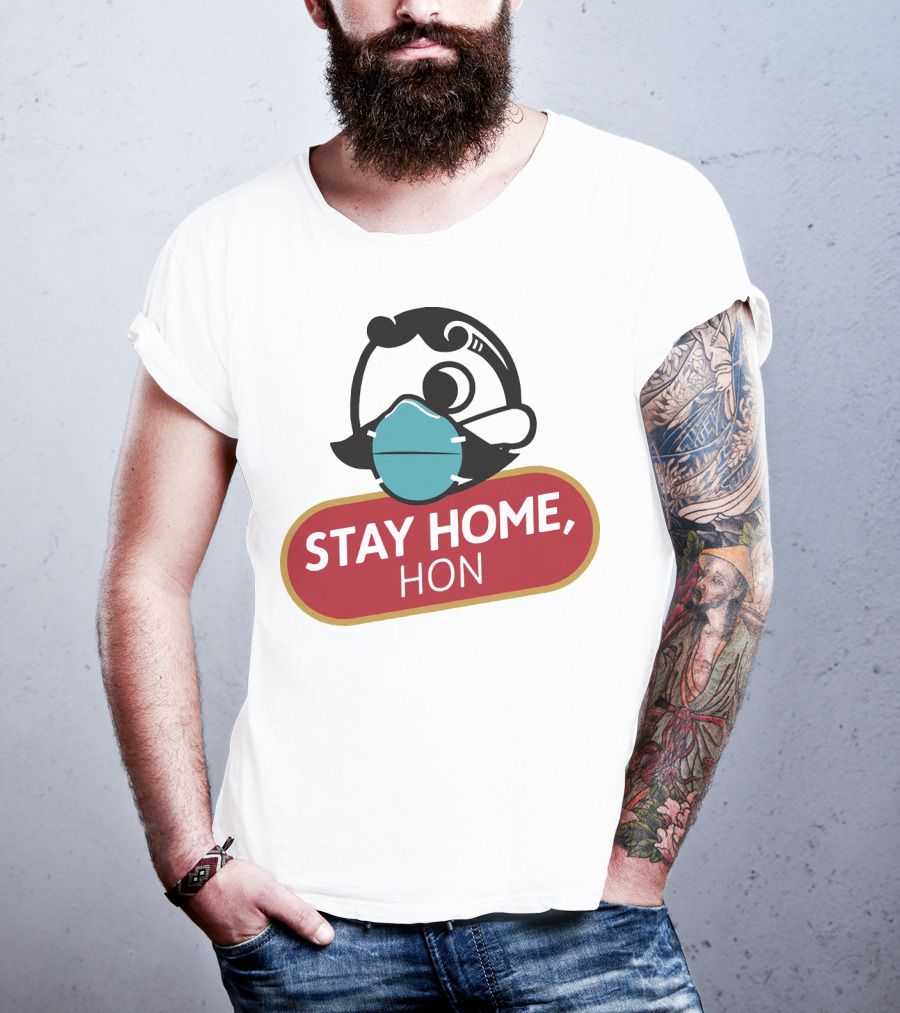 Stay Home Hon Rosie The Riveter Mask T-Shirt