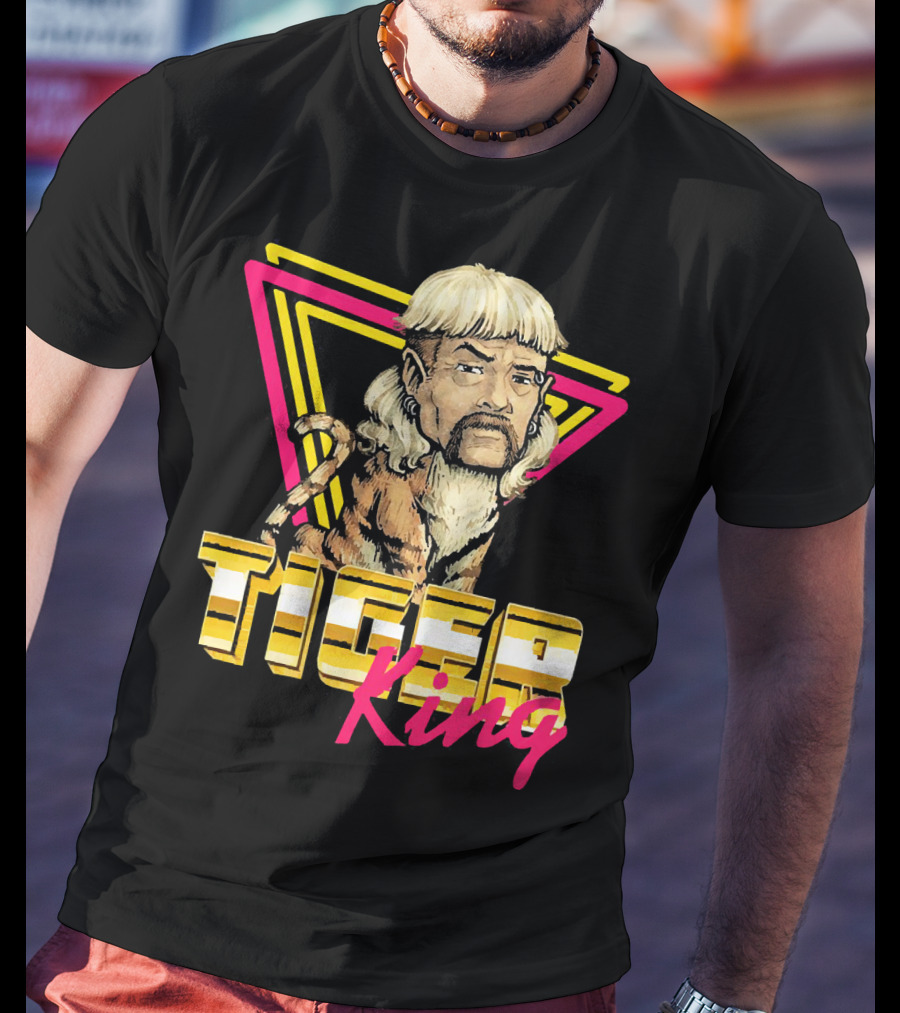 Tiger King Joe Exotic Ladies Vintage Retro Neon T-Shirt