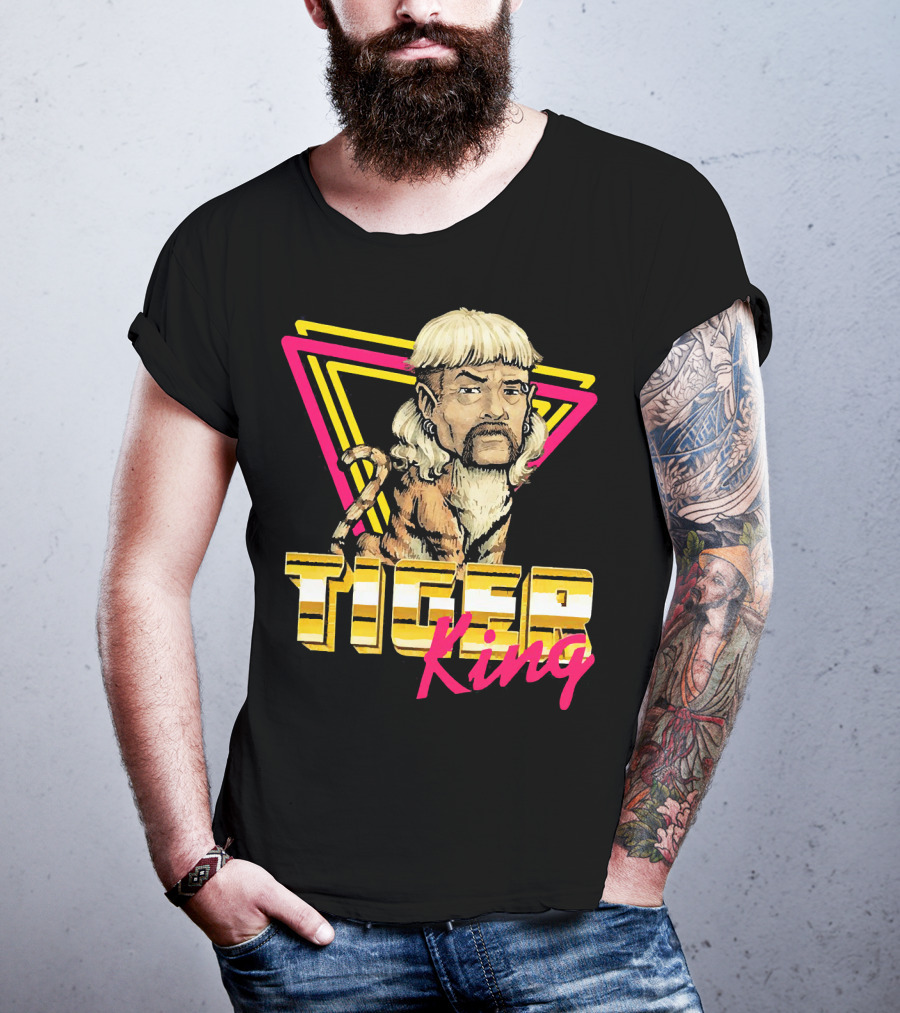 Tiger King Joe Exotic Ladies Vintage Retro Neon T-Shirt