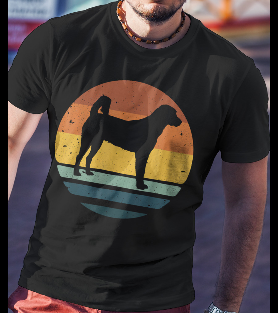 Anatolian Shepherd Vintage Retro Dog Silhouette Sunset 153 T-Shirt