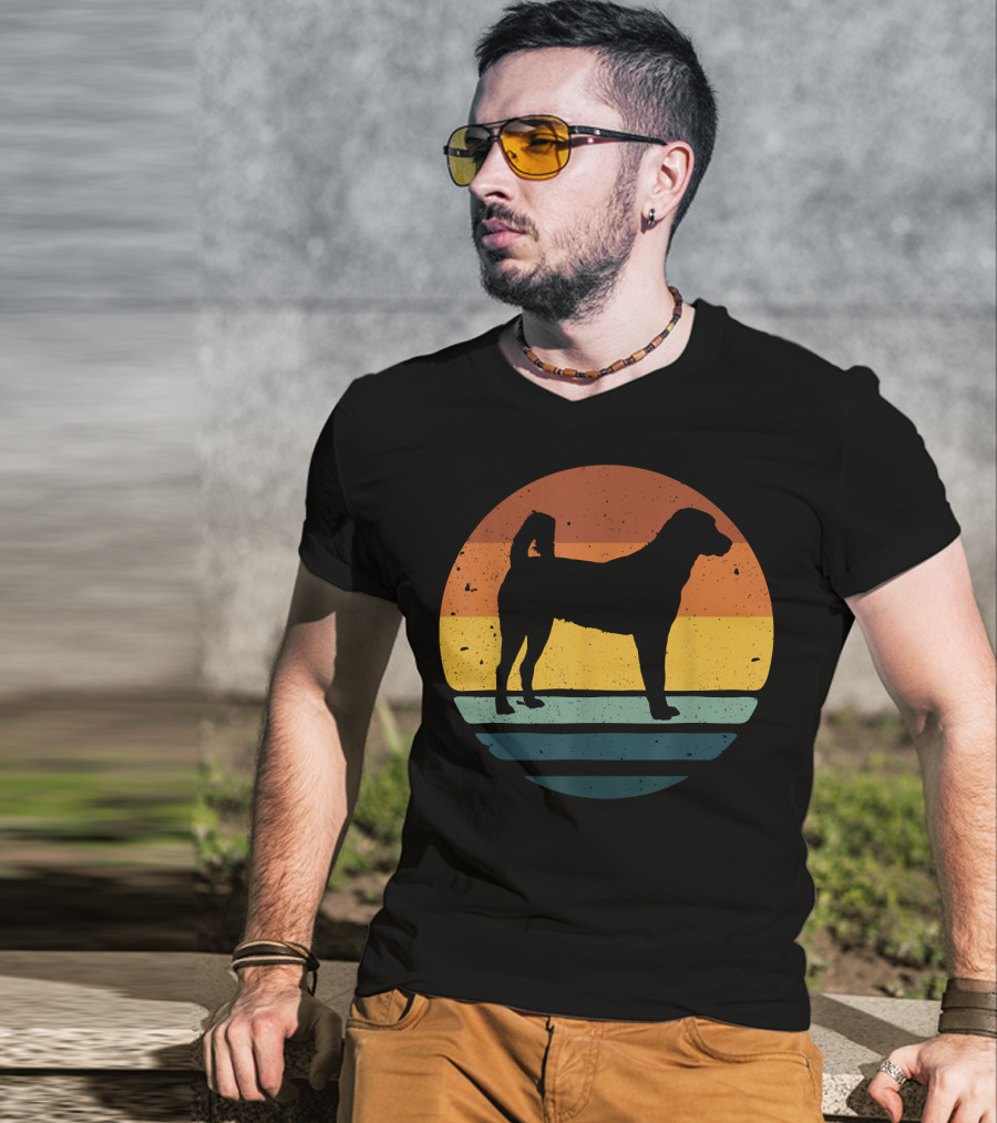 Anatolian Shepherd Vintage Retro Dog Silhouette Sunset 153 T-Shirt