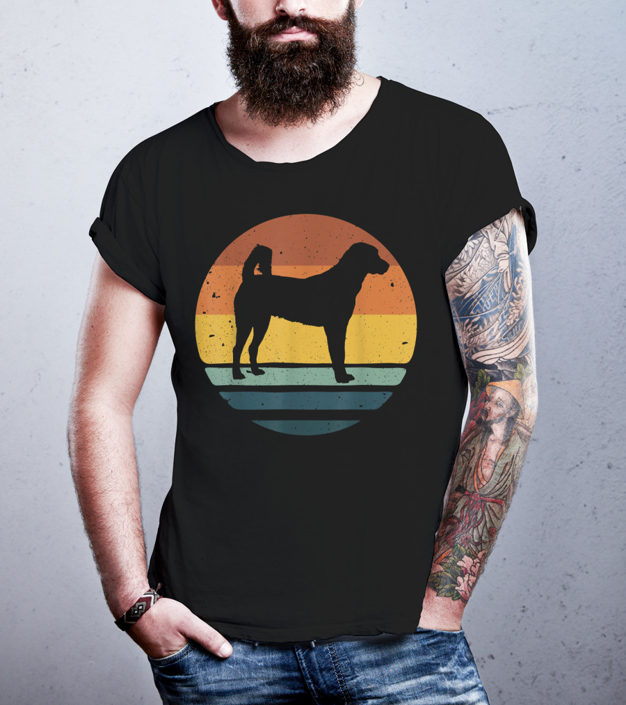 Anatolian Shepherd Vintage Retro Dog Silhouette Sunset 153 T-Shirt