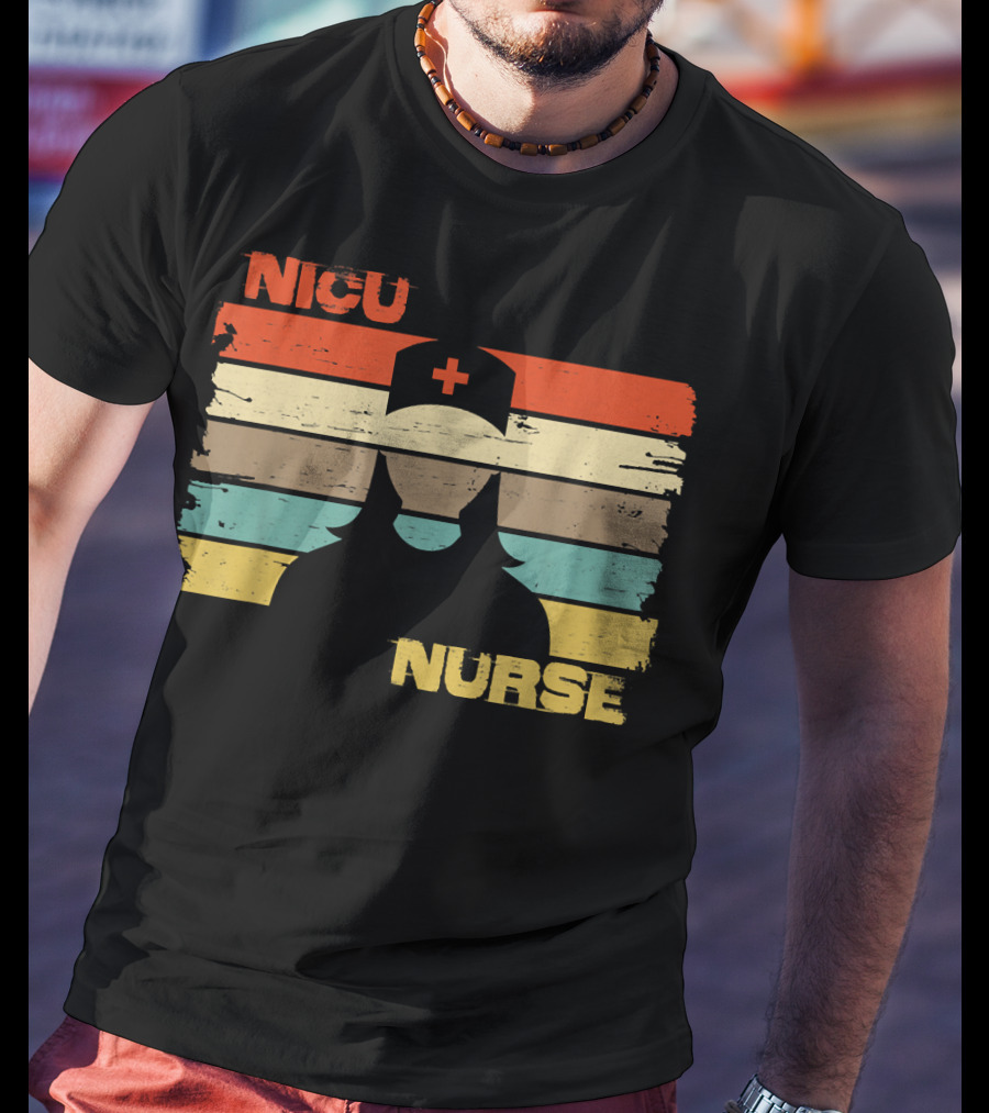 Nicu Nurse Vintage Retro Silhouette 76 T-Shirt