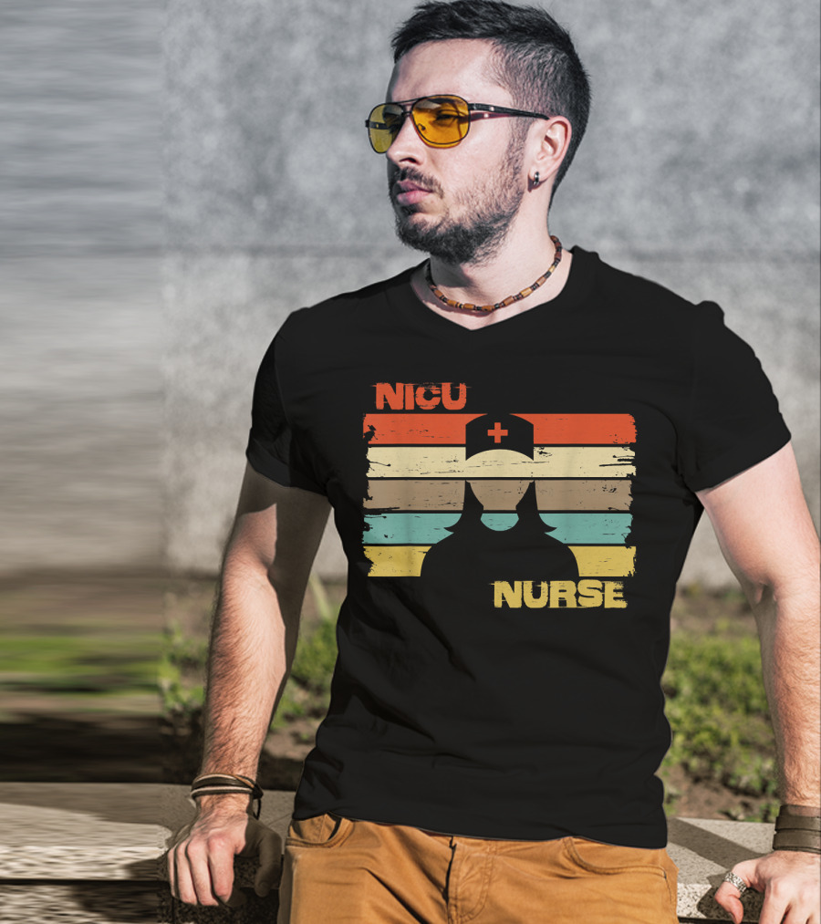 Nicu Nurse Vintage Retro Silhouette 76 T-Shirt