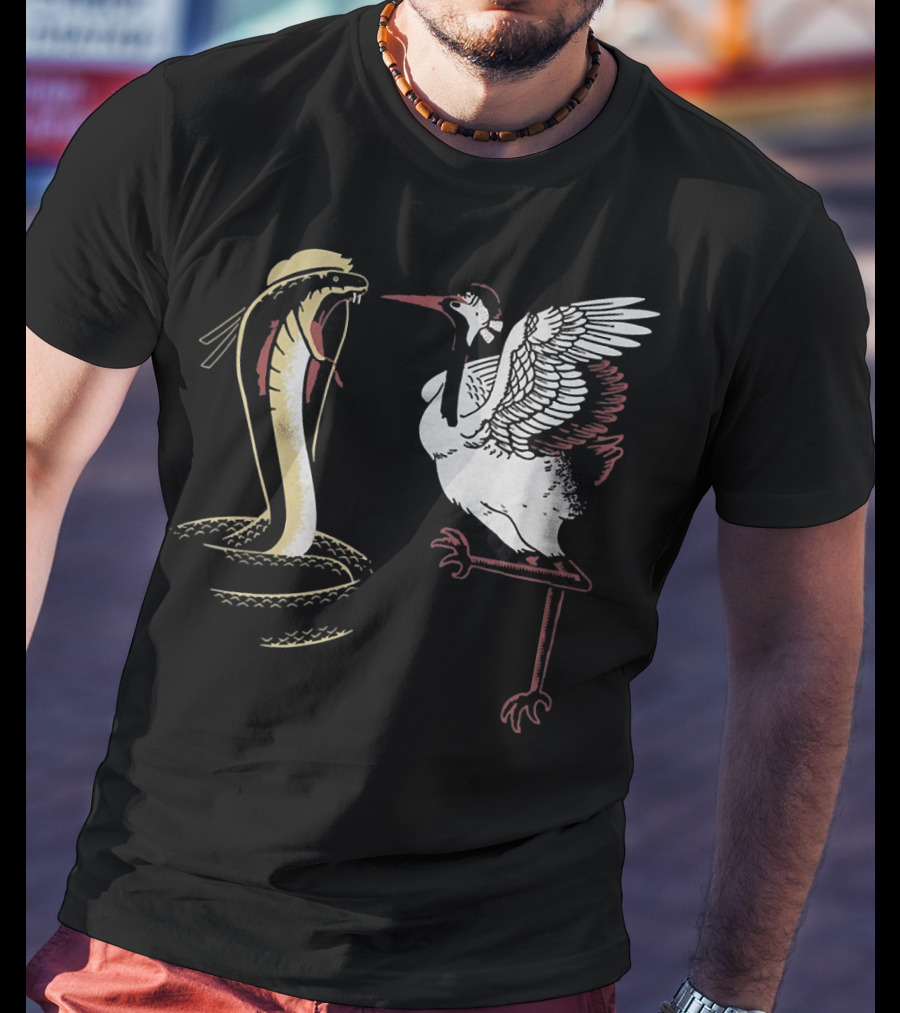 Cobra And Crane From Snorg Iconic Animal Martial Arts Battle T-Shirt