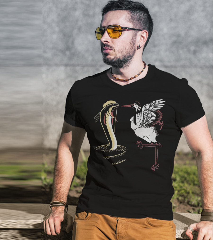 Cobra And Crane From Snorg Iconic Animal Martial Arts Battle T-Shirt