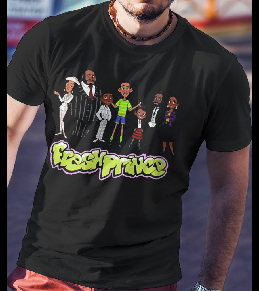 Fresh Prince Characters Cartoon Family T-Shirt