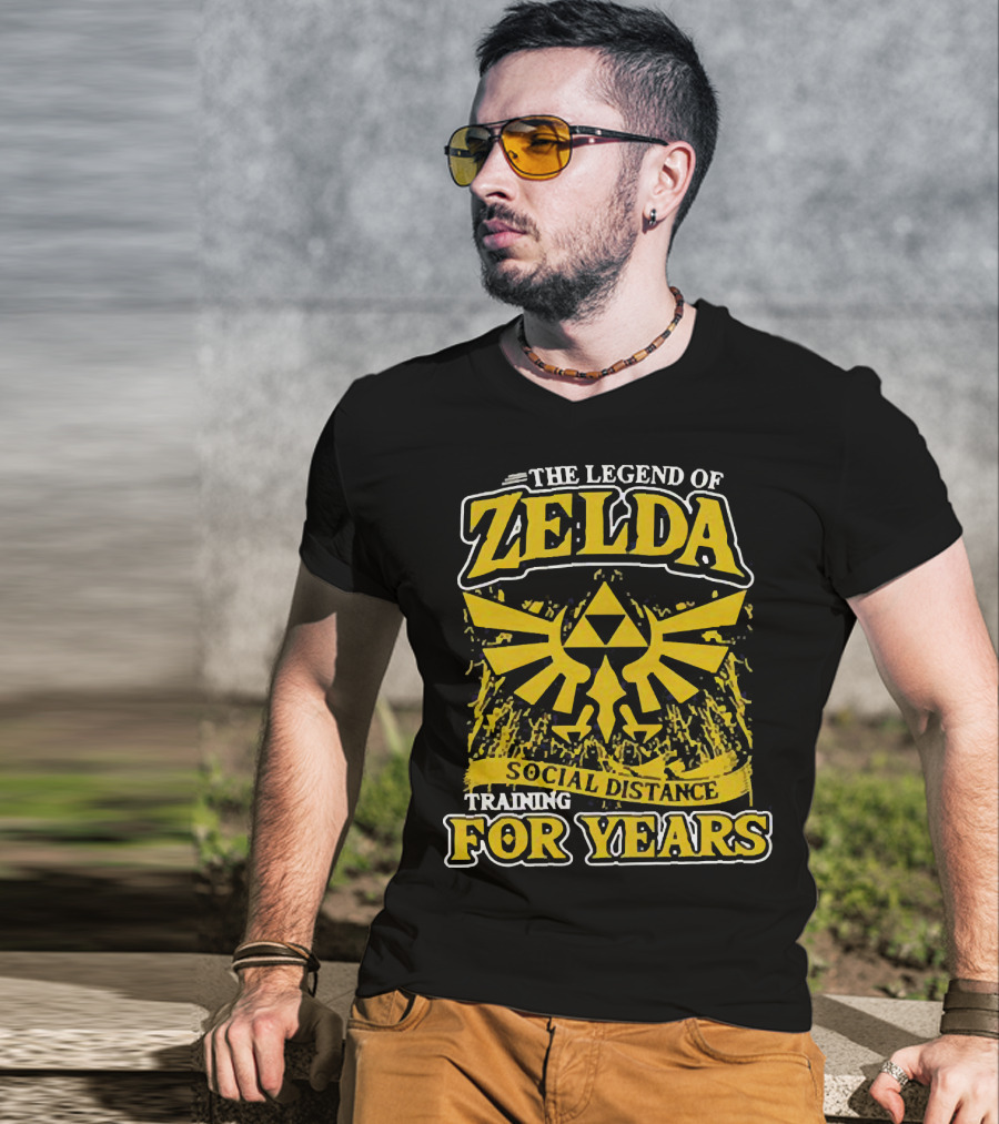 The Legend Of Zelda Social Distance Training For Years Hyrule Emblem T-Shirt