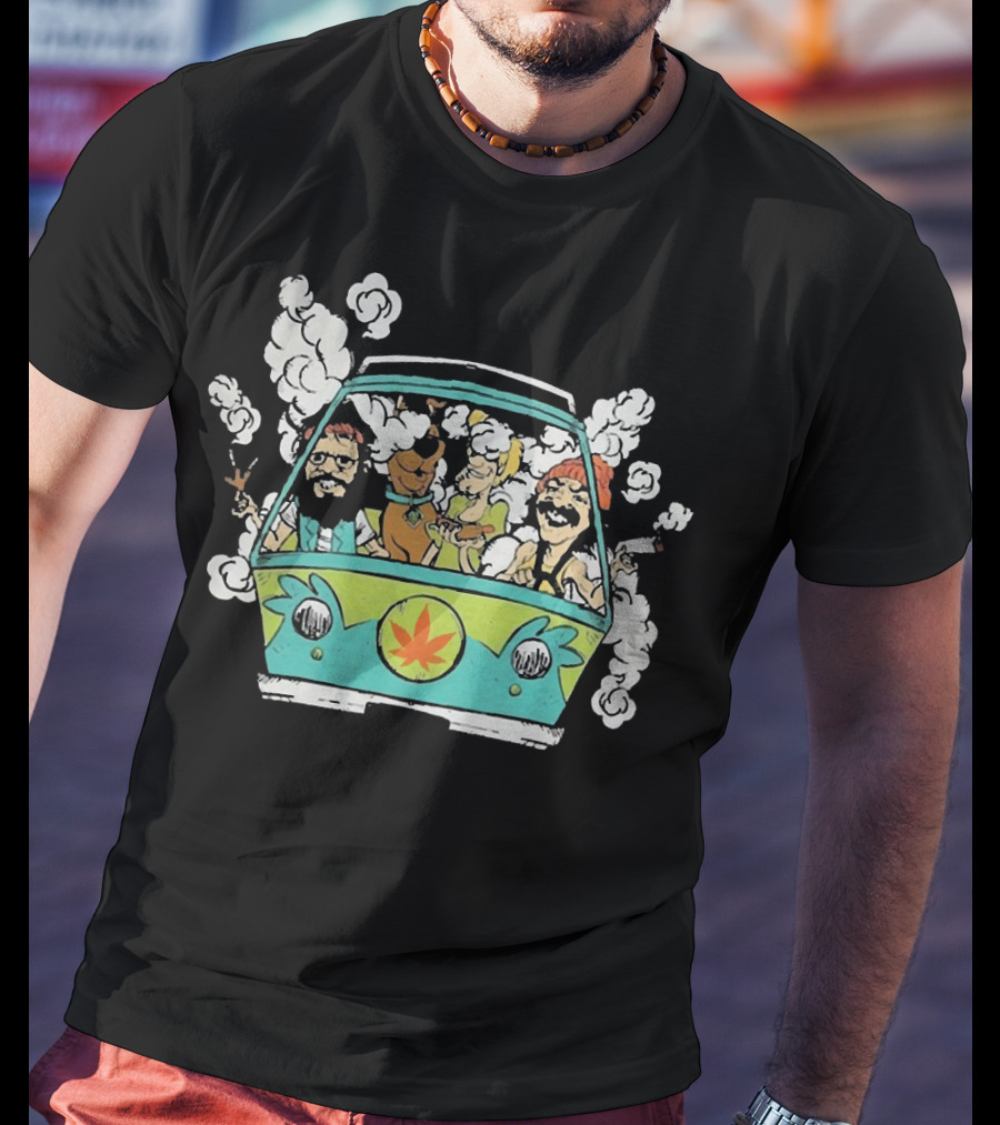 Cheech And Chong Scooby Doo Mystery Machine Smoke Adventure T-Shirt