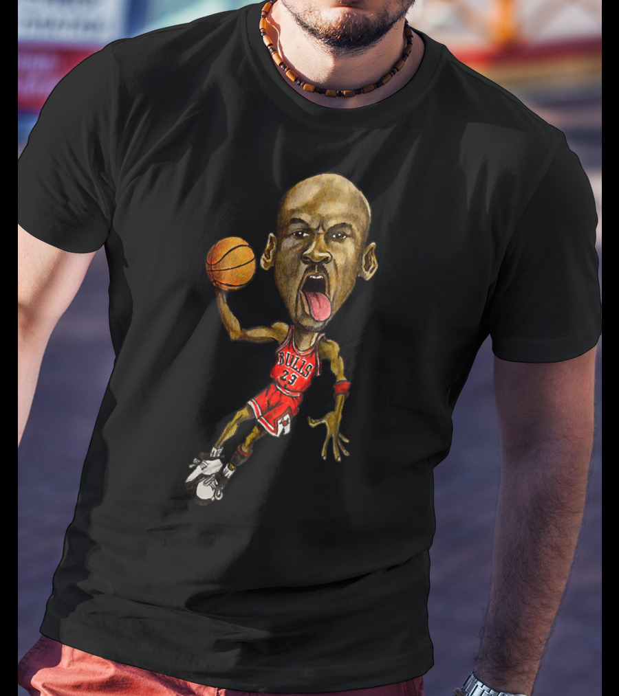 AIR Jordan Bulls 23 Caricature Basketball T-Shirt