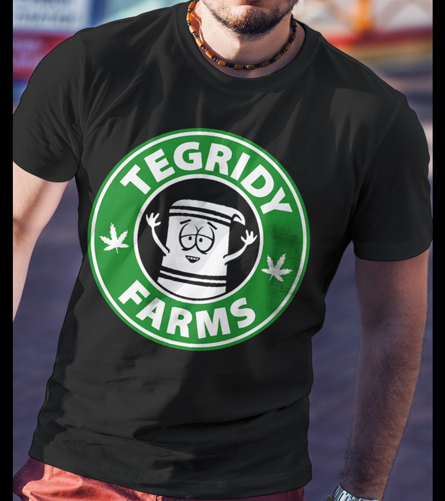 Tegridy Farms South Park Towelie Logo Cannabis Comedy T-Shirt