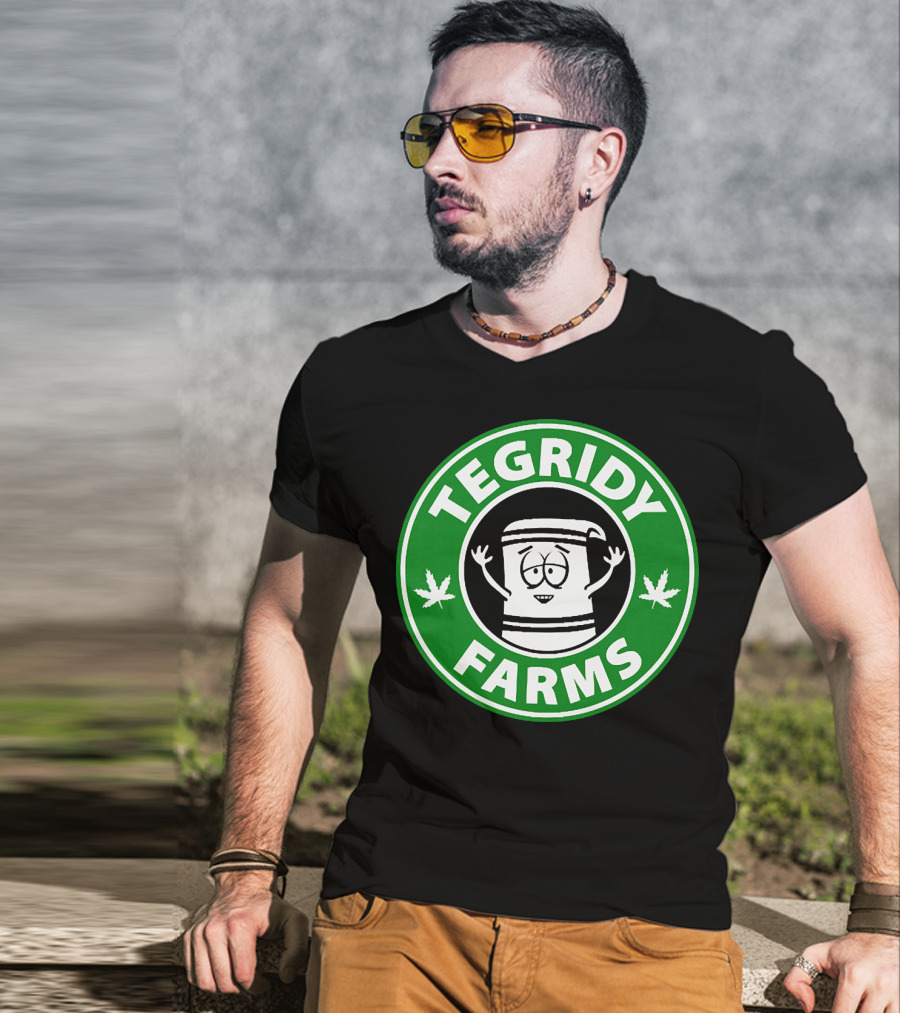 Tegridy Farms South Park Towelie Logo Cannabis Comedy T-Shirt