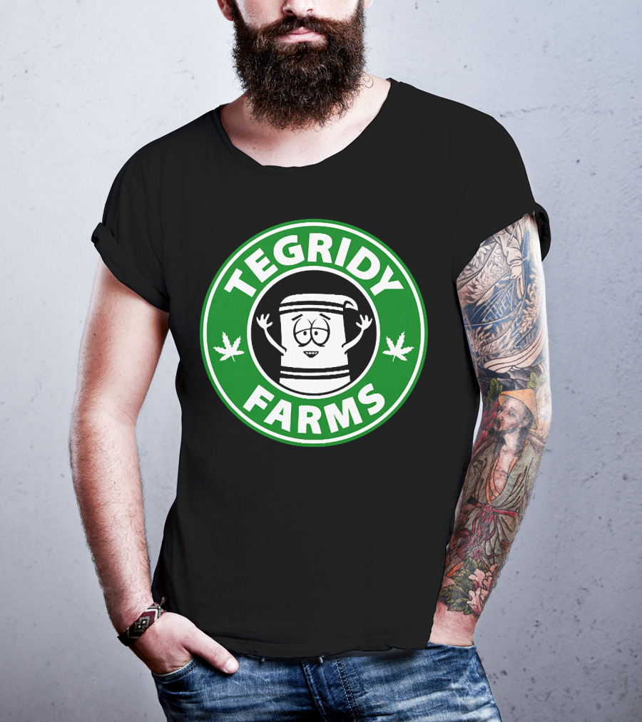 Tegridy Farms South Park Towelie Logo Cannabis Comedy T-Shirt