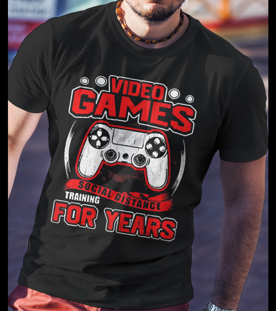 Video Games Social Distance Training For Years Controller T-Shirt