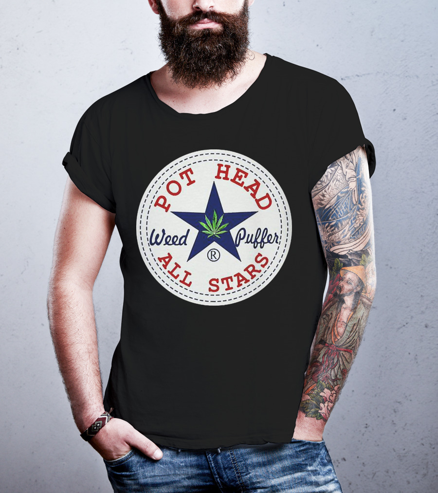 Pot Head All Stars Weed Puffer Star T-Shirt