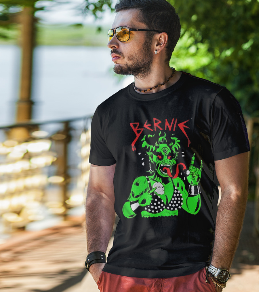Bernie Sanders Metal Green Satan Symbolic T-Shirt