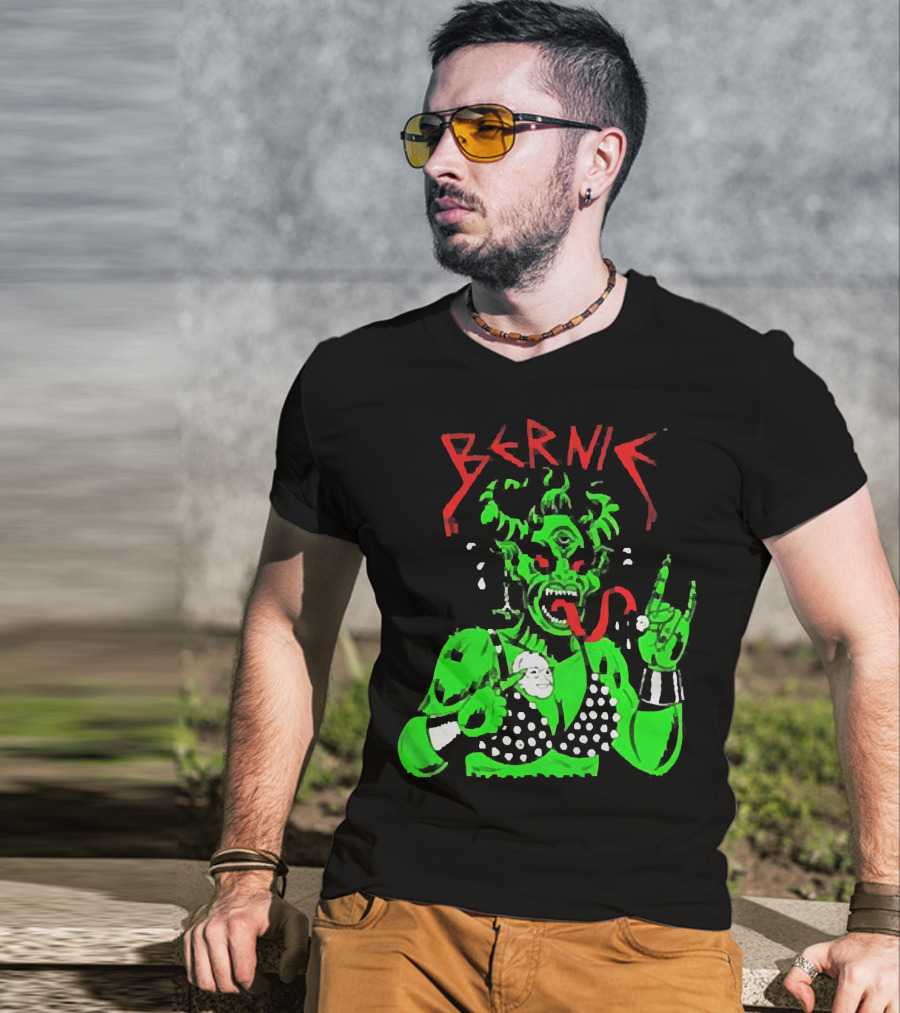 Bernie Sanders Metal Green Satan Symbolic T-Shirt