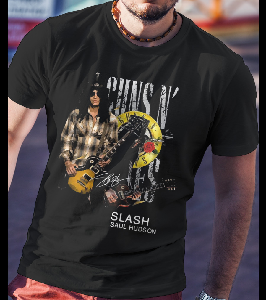 Guns N’ Roses Slash Saul Hudson Signature Image T-Shirt
