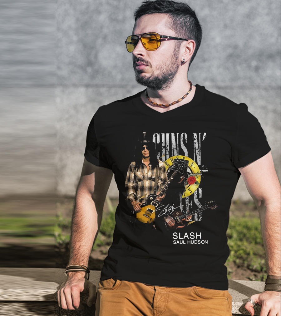 Guns N’ Roses Slash Saul Hudson Signature Image T-Shirt