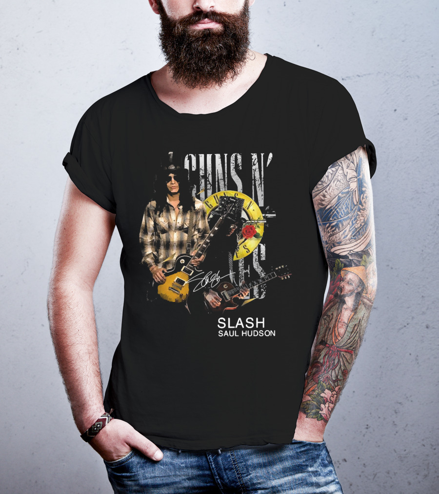 Guns N’ Roses Slash Saul Hudson Signature Image T-Shirt
