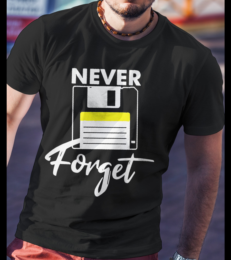 Never Forget Nerd Nerds Floppy Disk T-Shirt
