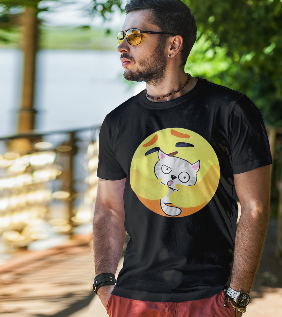 Icon Care Emoji Embrace Cat T-Shirt