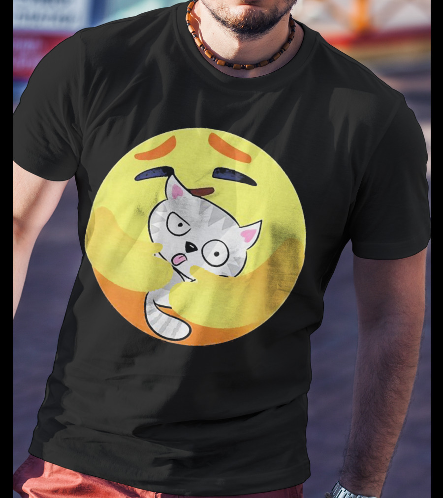 Icon Care Emoji Embrace Cat T-Shirt