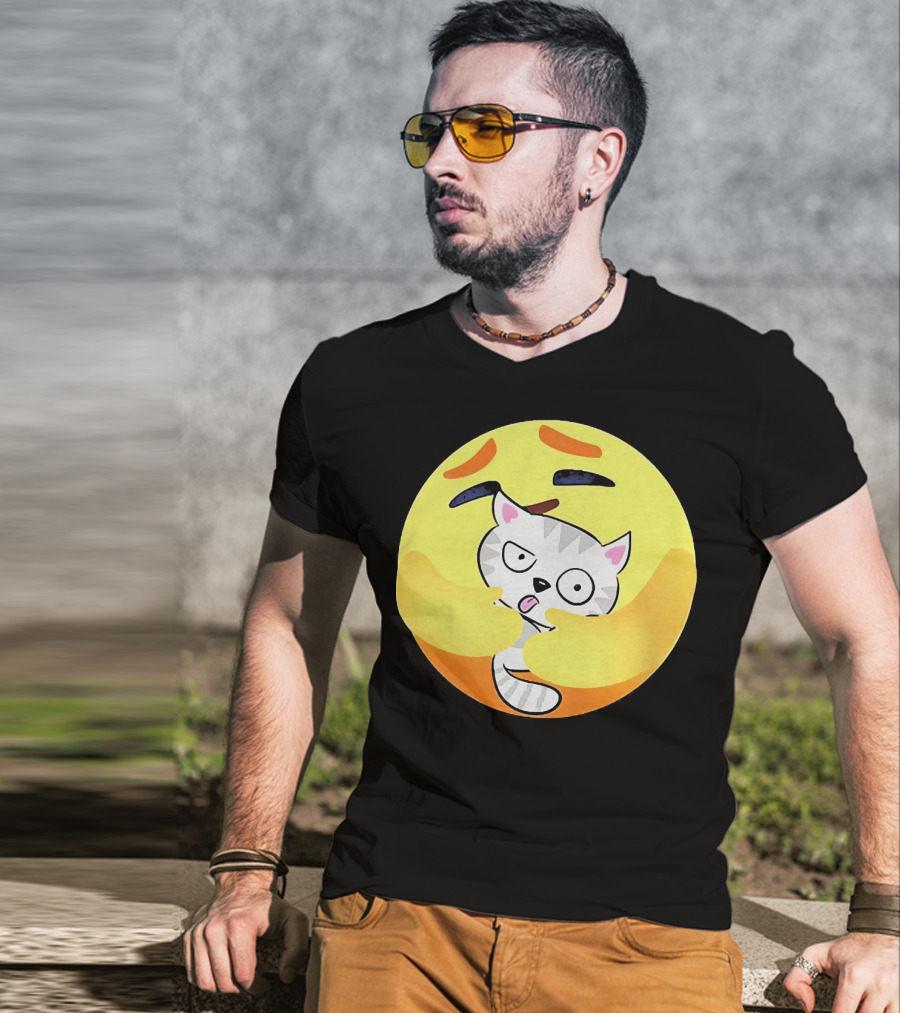 Icon Care Emoji Embrace Cat T-Shirt