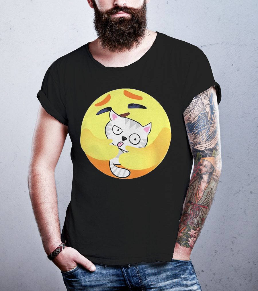 Icon Care Emoji Embrace Cat T-Shirt