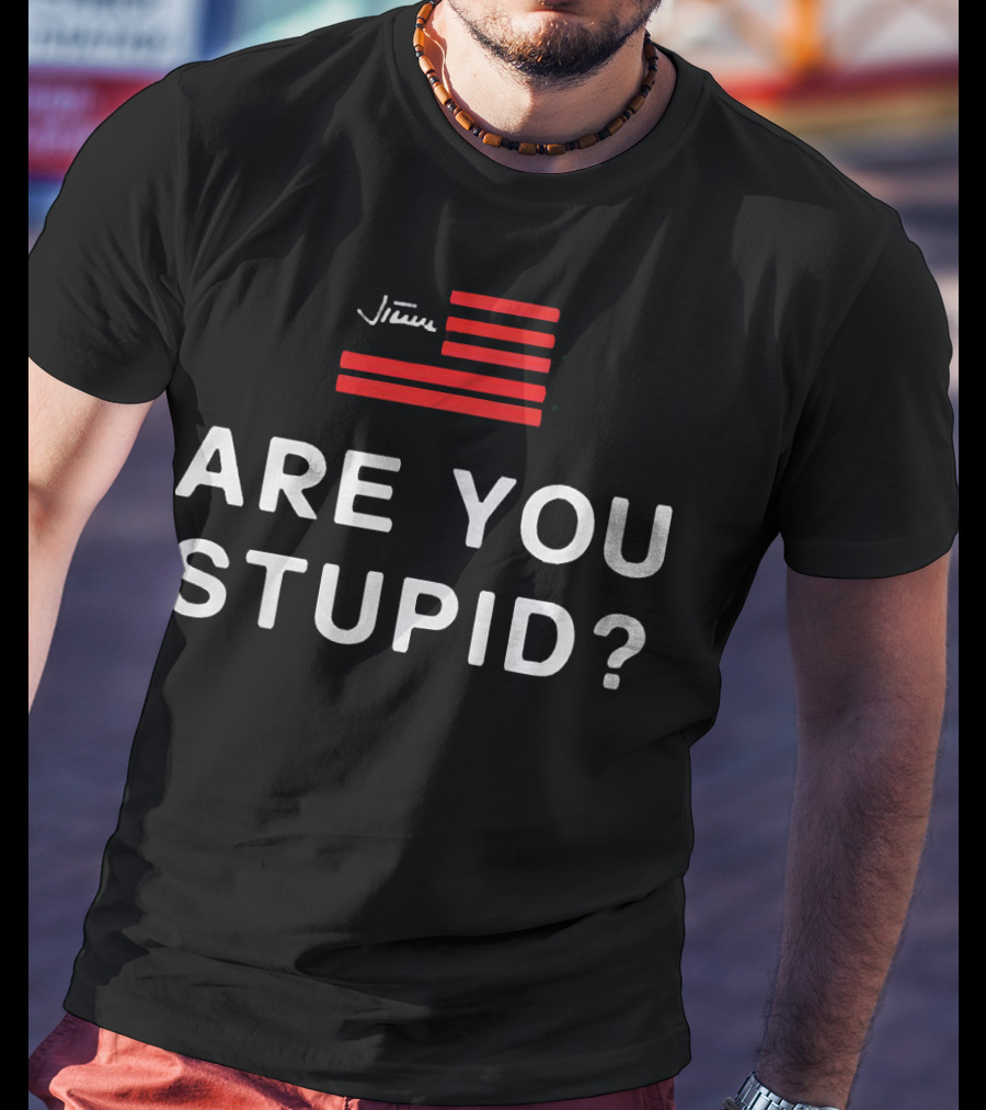 Judge Jeanine Are You Stupid Signature Red Stripes T-Shirt
