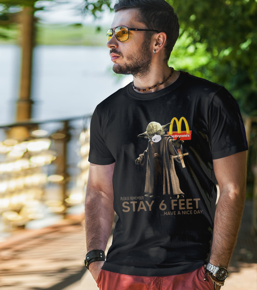 Master Yoda Please Remember Stay 6 Feet McDonald's T-Shirt