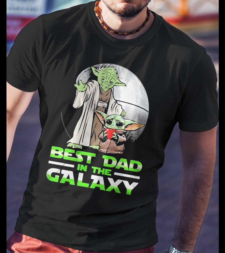 Best Dad In The Galaxy With Yoda And Baby Yoda T-Shirt