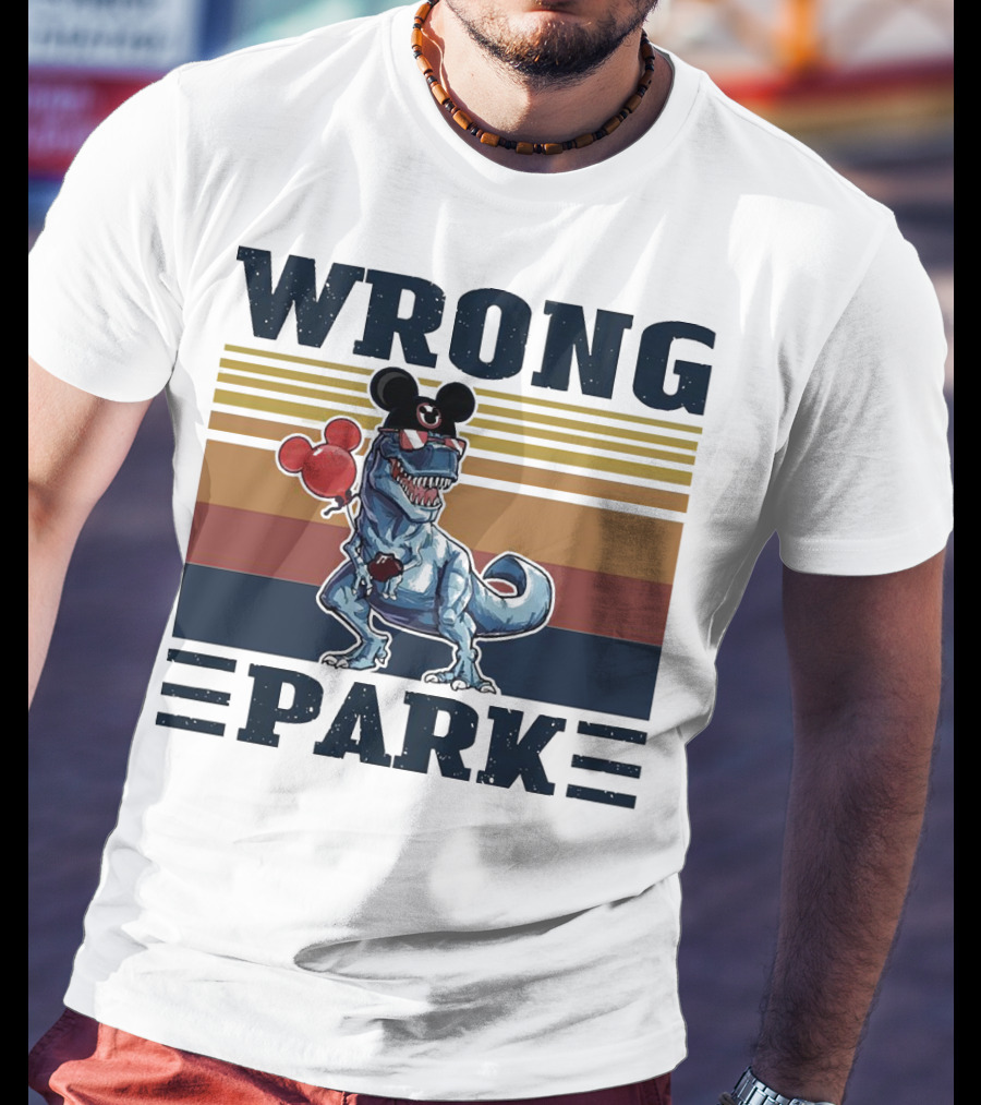 Wrong Park Dinosaur Rex Mickey Balloon T-Shirt