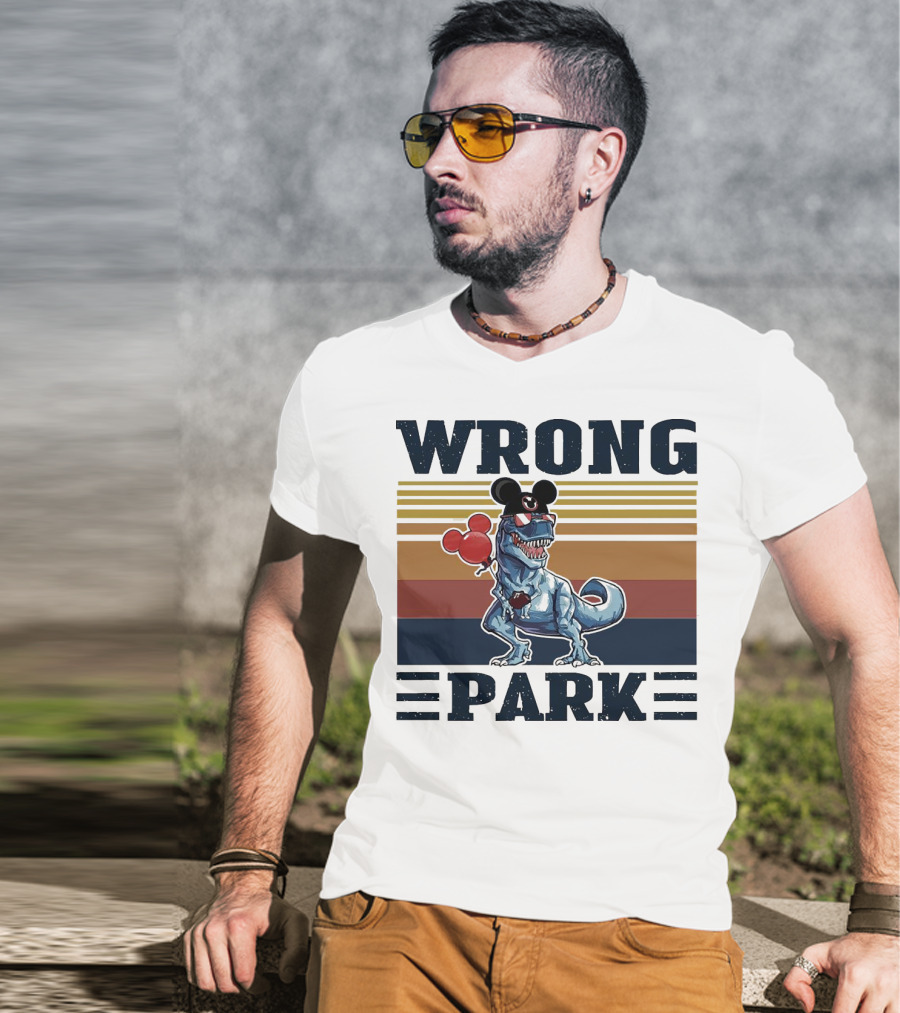 Wrong Park Dinosaur Rex Mickey Balloon T-Shirt