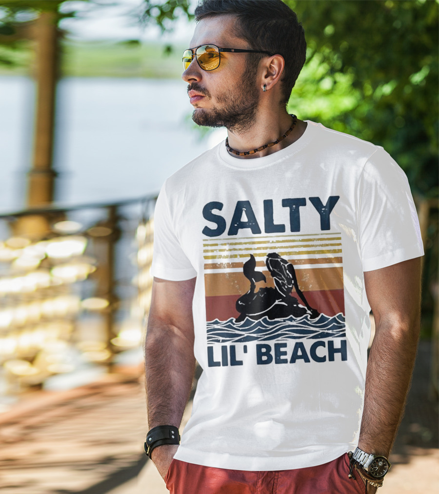 Salty Lil’ Beach Mermaid Vintage Wave T-Shirt