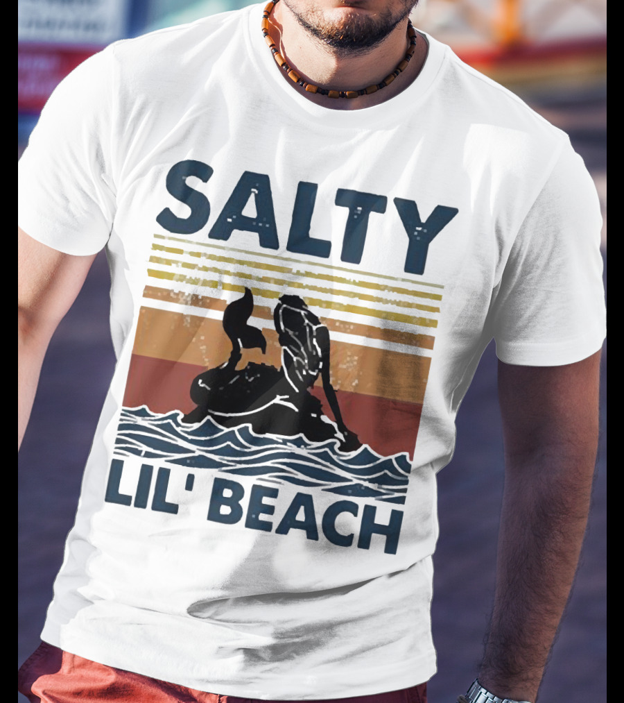 Salty Lil’ Beach Mermaid Vintage Wave T-Shirt