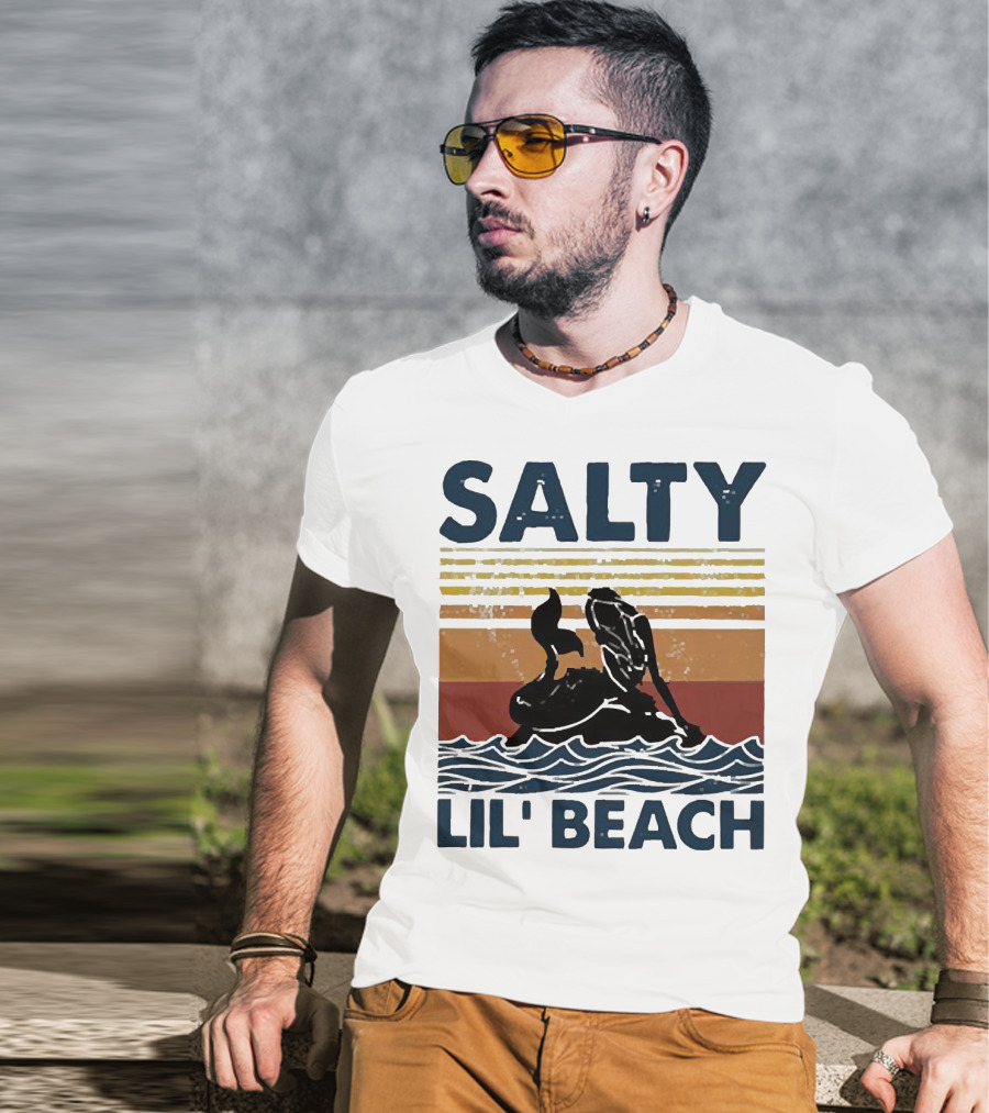 Salty Lil’ Beach Mermaid Vintage Wave T-Shirt